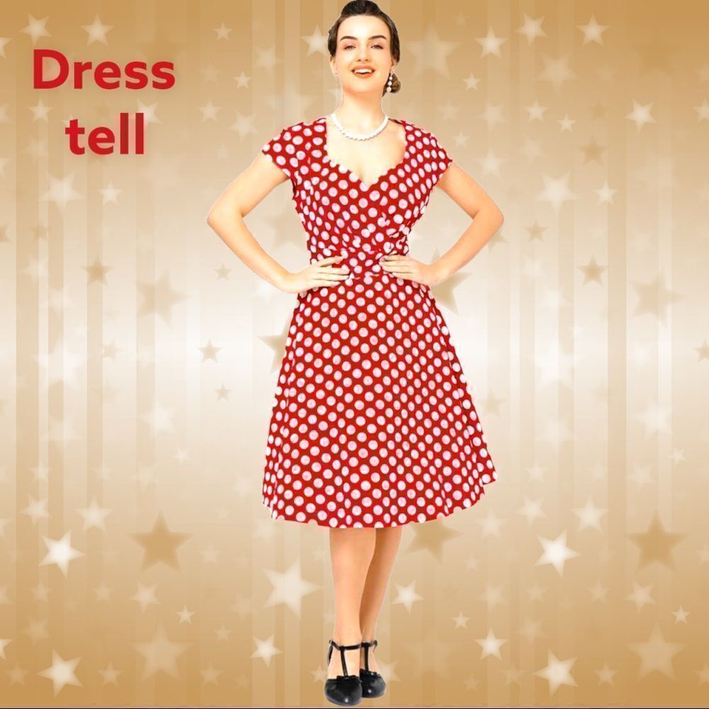 Dress tell brand Nwot! 50’s style red white polka dot dress!!